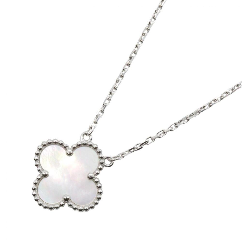 Van Cleef & Arpels Vintage Alhambra Mother-of-Pearl Necklace, 18K White Gold ...